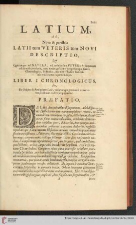 Liber I: Chronologicus, sive, de Origine & Antiquitate Latii