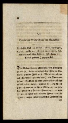 VI. Valentyns Nachrichten von Malakka