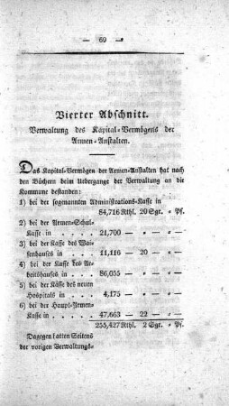 Vierter Abschnitt. Verwaltung des Kapital-Vermögens der Armen-Anstalten.