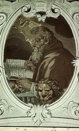 Deckenbild im Langhaus: Der Heilige Hieronymus
