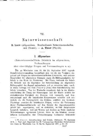 Naturwissenschaft : [Abteilung B. Die einzelnen Lehrgegenstände]