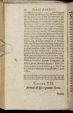 Caput VII. Formale est ipsa regiminis forma.