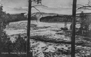 Flusslandschaft : Blick auf den Fluss Faxälven und die umgebende Landschaft
