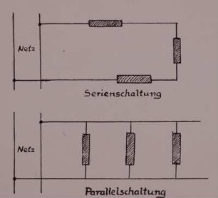 Reihen- und Paralellschaltung, Schema