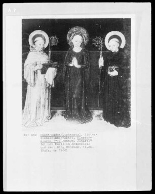 Maria im Ährenkleid und zwei Heiligen