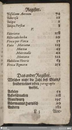 Das ander Register