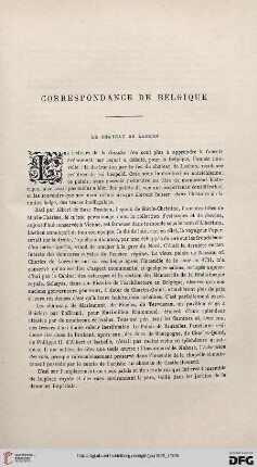 3. Pér. 3.1890: Le château de Laeken : correspondance de Belgique
