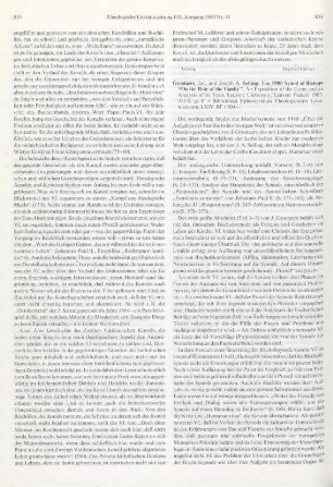 836-837 [Rezension] Grootaers, Jan, The 1980 Synod of Bishops "On the role of the family"