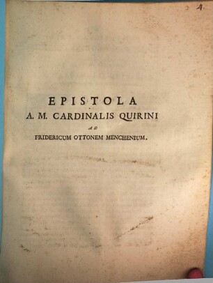 Epistola ad Fridericum Ottonem Menchenium