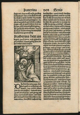 Katherina hett ain begird das sy geren wär gewesen ain ainsidel/ darum gieng sy in ain hol under ainen velsen.