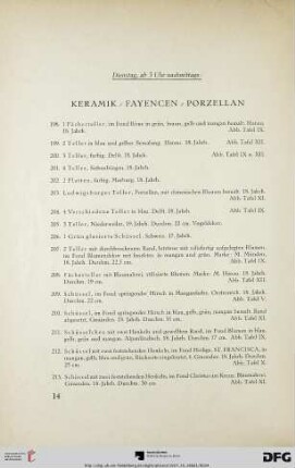 Keramik / Fayencen /Porzellan (Nr. 198-365)