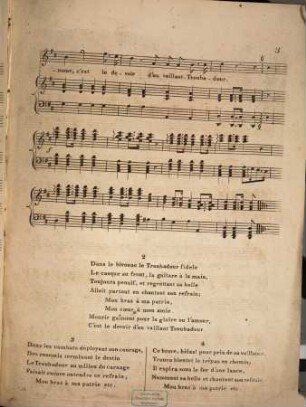 Le vaillant troubadour : romance pour piano forte, piano ou harpe