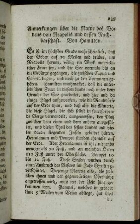 Anmerkungen über die Natur des Bodens von Neapolis von dessen Nachbarschaft