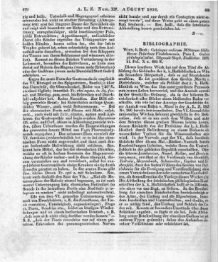 Endlicher, S. L.: Catalogus Codicum Manuscriptorum bibliothecae Palatinae Vindobonensis. Ps. I: Codicum philogici Latini. Wien: Beck 1836