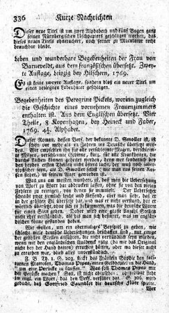 Begebenheiten der Peregrine Pickels, worin zugleich die Geschichte eines vornehmen Frauenzimmers enthalten ist.