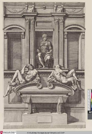 [Grabmal von Giuliano de'Medici, Herzog von Nemours; The tomb of Giuliano de'Medici; Le tombeau de Giuliano de Medici; Deposito del Duca Giuliano de Medici [...]]