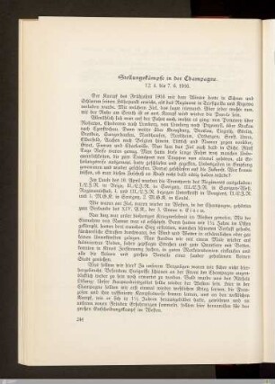 Stellungskämpfe in der Champagne