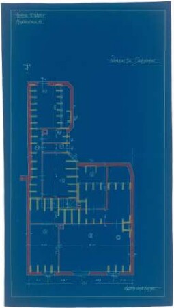 Billing, Hermann; Karlsruhe, Amalienstr. 67; Haus Walter - Werkplan Dachgeschoss (Grundriss)