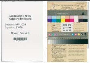 Entnazifizierung Friedrich Boeke , geb. 09.04.1900 (Bergmann)