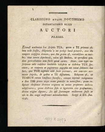 Clarissimo Atque Doctissimo Dissertationis ...