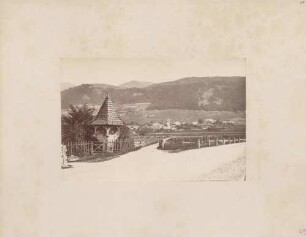 Bildstock bei Bruneck und Blick auf Dietenheim in Südtirol