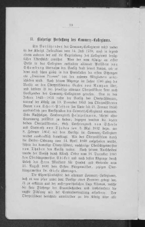II. Bisherige Verfassung des Commerz-Collegiums.