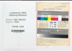 Entnazifizierung Josef Vendel, geb. 05.05.1903 (Lehrer)