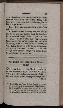 Herstellung einer umgekehrten Gebärmutter.