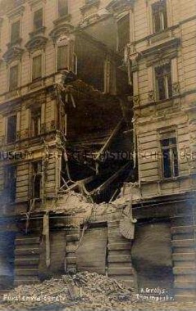 Zerstörtes Haus in der Fürstenwalder Straße