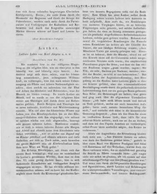Jürgens, K.: Luther's Leben. Abt. 1. Luther von seiner Geburt bis zum Ablassstreite 1483 - 1517. Bd. 1. Leipzig: Brockhaus 1846 (Beschluss von Nr. 57)