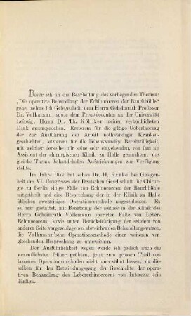 Ueber die operative Behandlung der Echinococcen der Bauchhöhle : Inaug.-Diss.