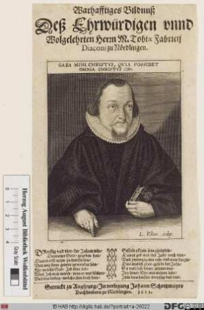 Bildnis Tobias Fabricius