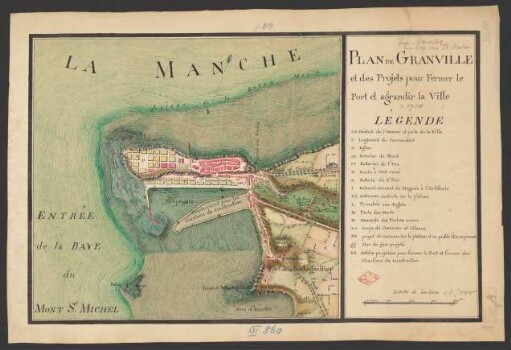 Plan de Granville et des Projets pour Fermer le Port et agrandir la Ville
