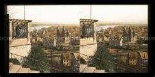 Blick auf Andernach mit Kirche Maria Himmelfahrt und Rhein