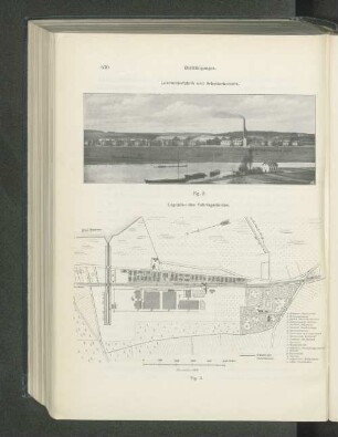 Lageplan des Fabrikgeländes.