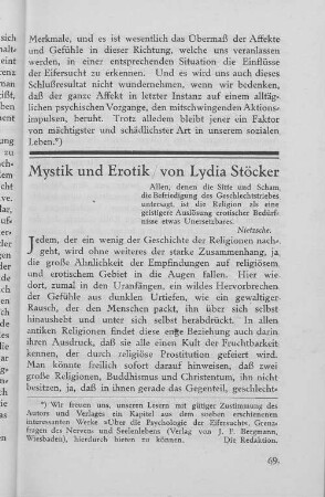 Mystik und Erotik