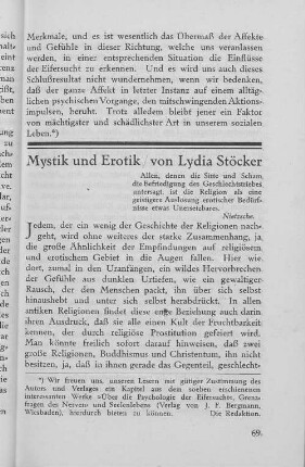 Mystik und Erotik