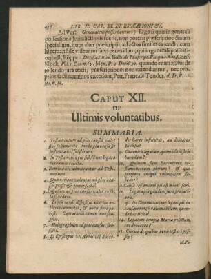Caput XII. De Ultimis voluntatibus.