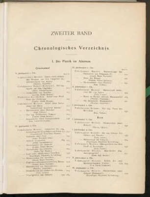 Chronologisches Verzeichnis