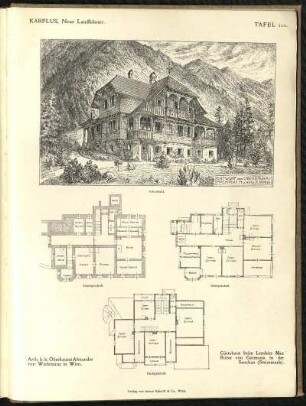 Gästehaus beim Landsitz Max Ritter von Gutmann in der Strechau (Steiermark)
