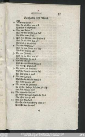 Gottheiten des Meers.