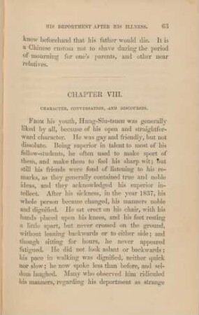 VIII. Character, conversation, and discourses
