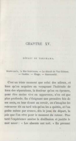 Chapitre XV. Départ de Yokohama