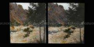 Hochgebirge, Karstlandschaft, Felsformation mit Talpartie und See