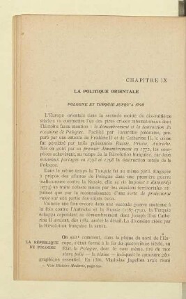La Politique orientale