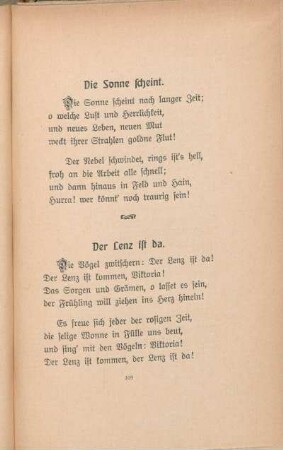 Die Sonne scheint.
