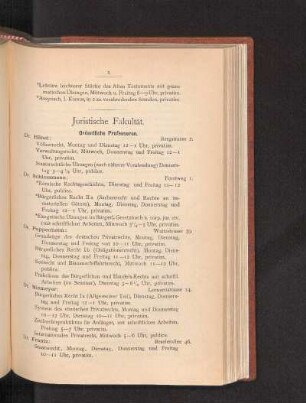 Juristische Fakultät.