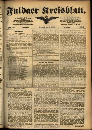 Ausgabe vom Mittwoch, den 08. April 1908.