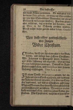 Von bestraffter gotteslästerlichen Zungen Wider Christum.
