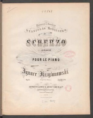 Scherzo composé pour le piano : op. 21
